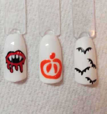 Halloween nail art samples