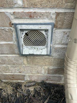 Before vent cover replacement