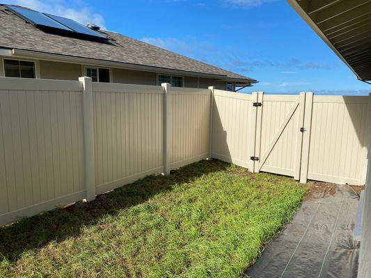 Side of the house with gate