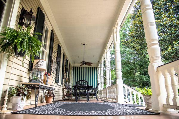 Relax on our large back porch