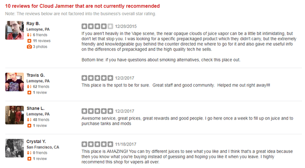 The reviews that Yelp doesn't want you to see. Stop in  and allow our TRUE reviews to speak for themselves!