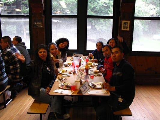 Lunch in the Redwood Dining Hall