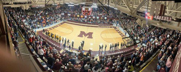 A fisheye's view of the mammoth size of Wharton Field House