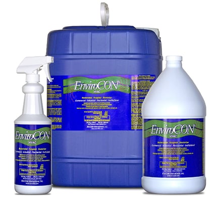 EnviroCon is a Bacteriostat, Fungistat and Deodorizer. This product is EPA-registered for use in HVAC systems. EnviroCon is highly-effective