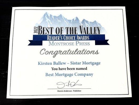 Best Mortgage Lender in the Valley!