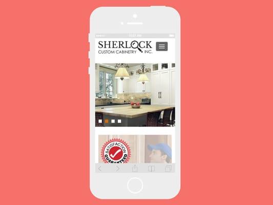 Sherlock Cabinetry Responsive Website Design, Search Engine Optimization