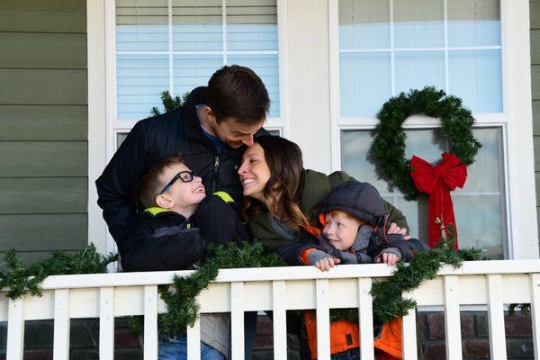 Family Photo outdoors in winter