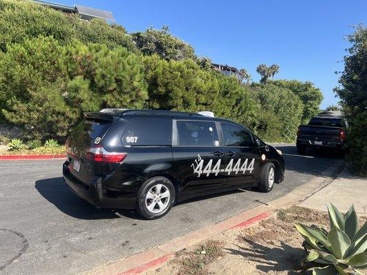 Yellow Taxi Cab Minivan near Los Alamitos CA