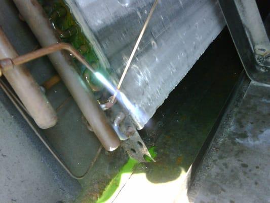 Commercial Refrigerant Leak repair on a R-22 Coil