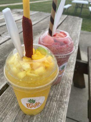 Refreshing raspados great for the summer.