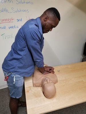 Compressions are very important during CPR. Come learn with us! Book your class online.