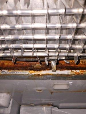 Another Samsung refrigerator bites the dust...Melted drain & drain liner. Is your refrigerator not working right? Call us 410-268-6344!