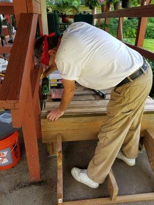 Deck stair and landing rebuild.