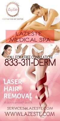 Laser Hair Removal
Call for a consultation!
833-311-DERM 
646-552-0476