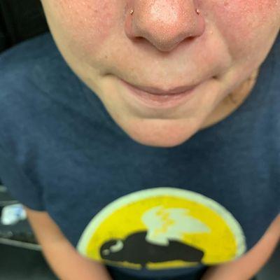 Double Nose Piercing 
14 K 1.5 CZ Screwback Nose Rings