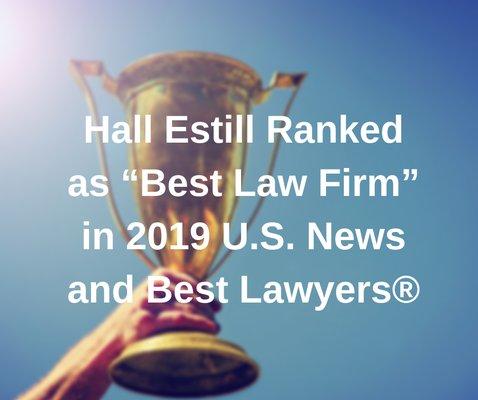 Hall Estill ranked Best Law Firm in 2019 US News and Best Lawyers