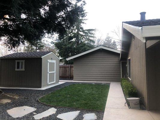 Even the shed Got a matching roof!