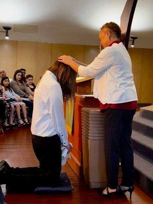 A great joy as this young man had Pastor Narcissis baptize him during our Sunday service.