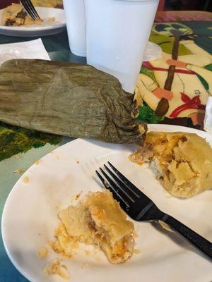 Tamal was on point!  So good and well-stuffed with deliciousness!