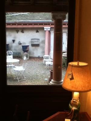 View of the villa courtyard