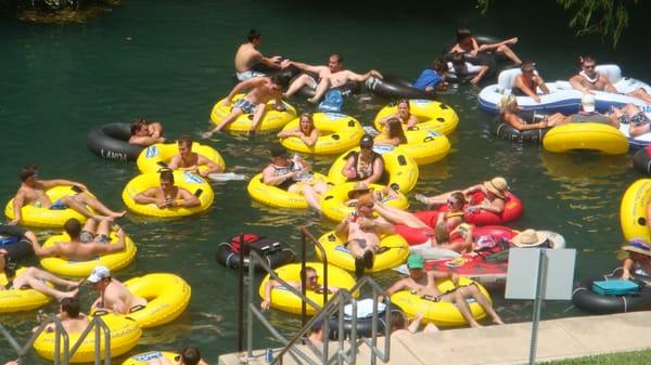 Floating on the comal river!