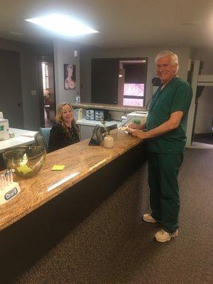 Dr. Wilson and his lovely receptionist!