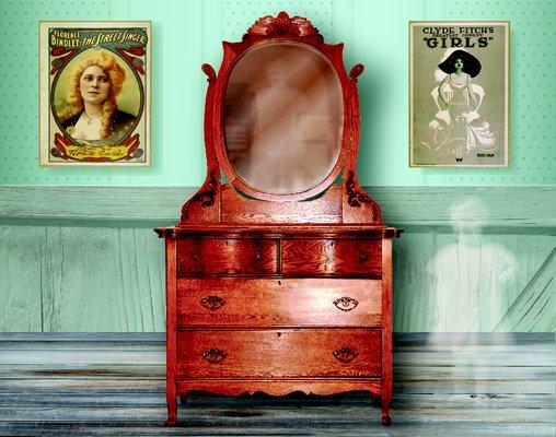 Designed Advertisement for 22nd Street Antique Mall. Check out the Ghost in the mirror and on the right.  www.lillerdesignworks.com