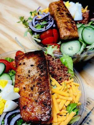 Grilled salmon Cobb salad