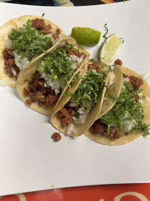 4 Chorizo Tacos