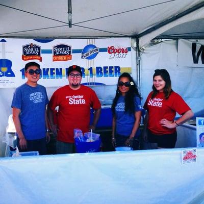 The team volunteering at the Millbrae Art and Wine Festival