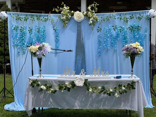 Blue simple wedding