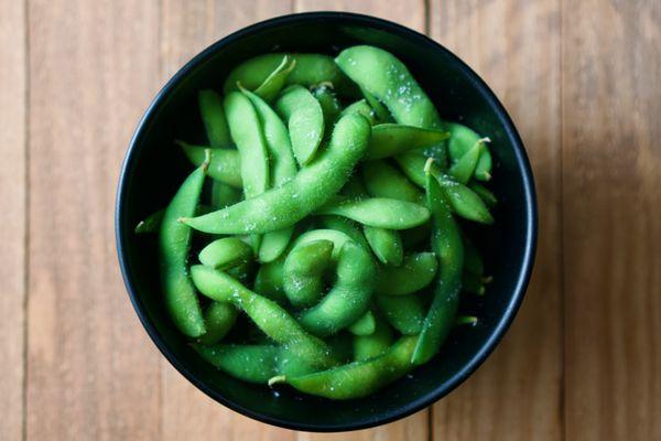 Edamame with sea salt