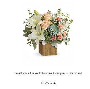 The arrangement I chose online "Desert sunrise bouquet"