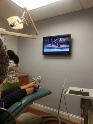 This is the inside of one of the dental rooms.  Clean and modern!