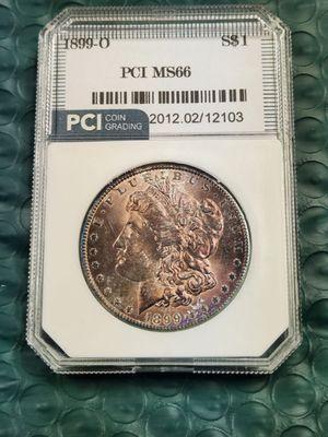 Morgan Dollar 1889 0 -New Orleans- Graded 66