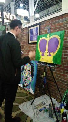 David Losavio painting live