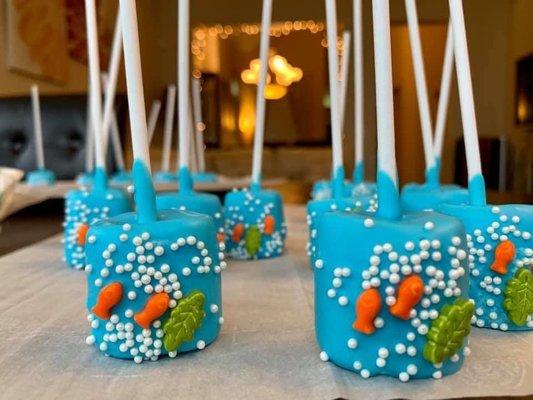 Under the sea themed marshmallow pops