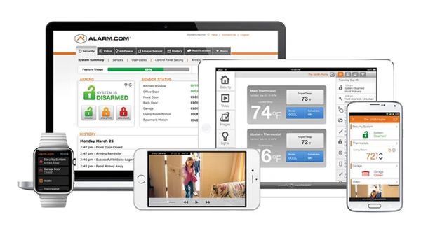 Smart alarm systems by Alarm.com