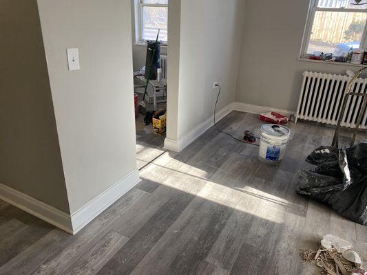 Floor trim and paint