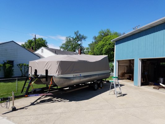 Custom boat cover made with the highest quality materials.