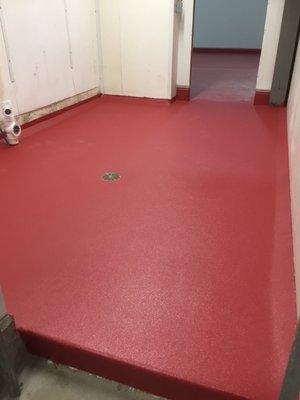 Industrial floor coating at American Freeze Dry.