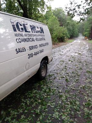 Rain sleet snow or sunshine, we're on the roads 24/7 for your heating and cooling needs.