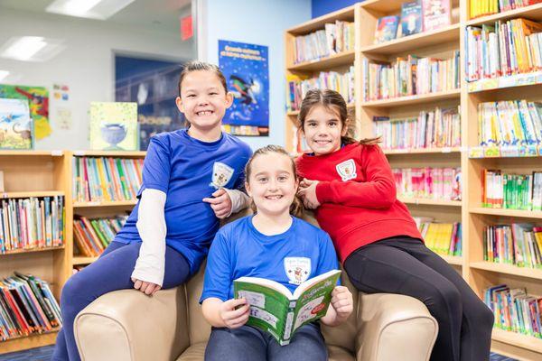 Our 4th Graders in the library