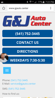 our mobile website gjauto.center