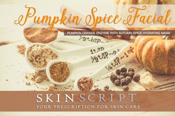 December Special!!!! Pumpkin-Orange Spice Facial for $90 (Reg $130) A $40 Saving