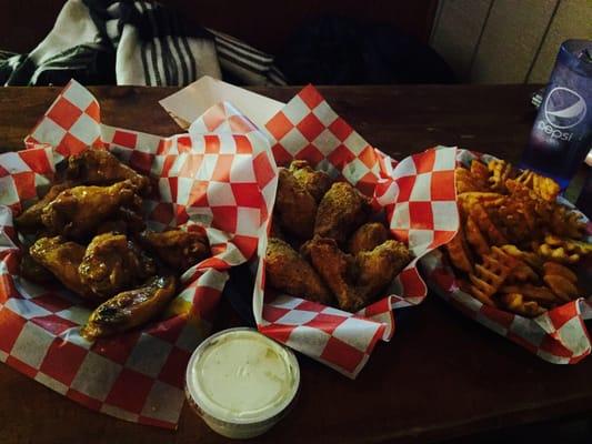 Wings and waffle fries. I don't know others but those are really Great!!!