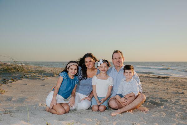 family pictures on the beach on Sanibel Island