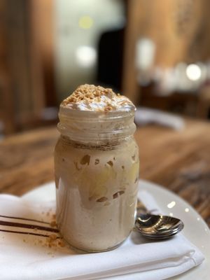 Banana peanut butter dessert