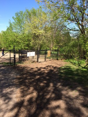 A view of the entrance from the trail.