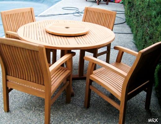 Teak outdoor furniture Refinish by UstudioMark, Los Altos Hills